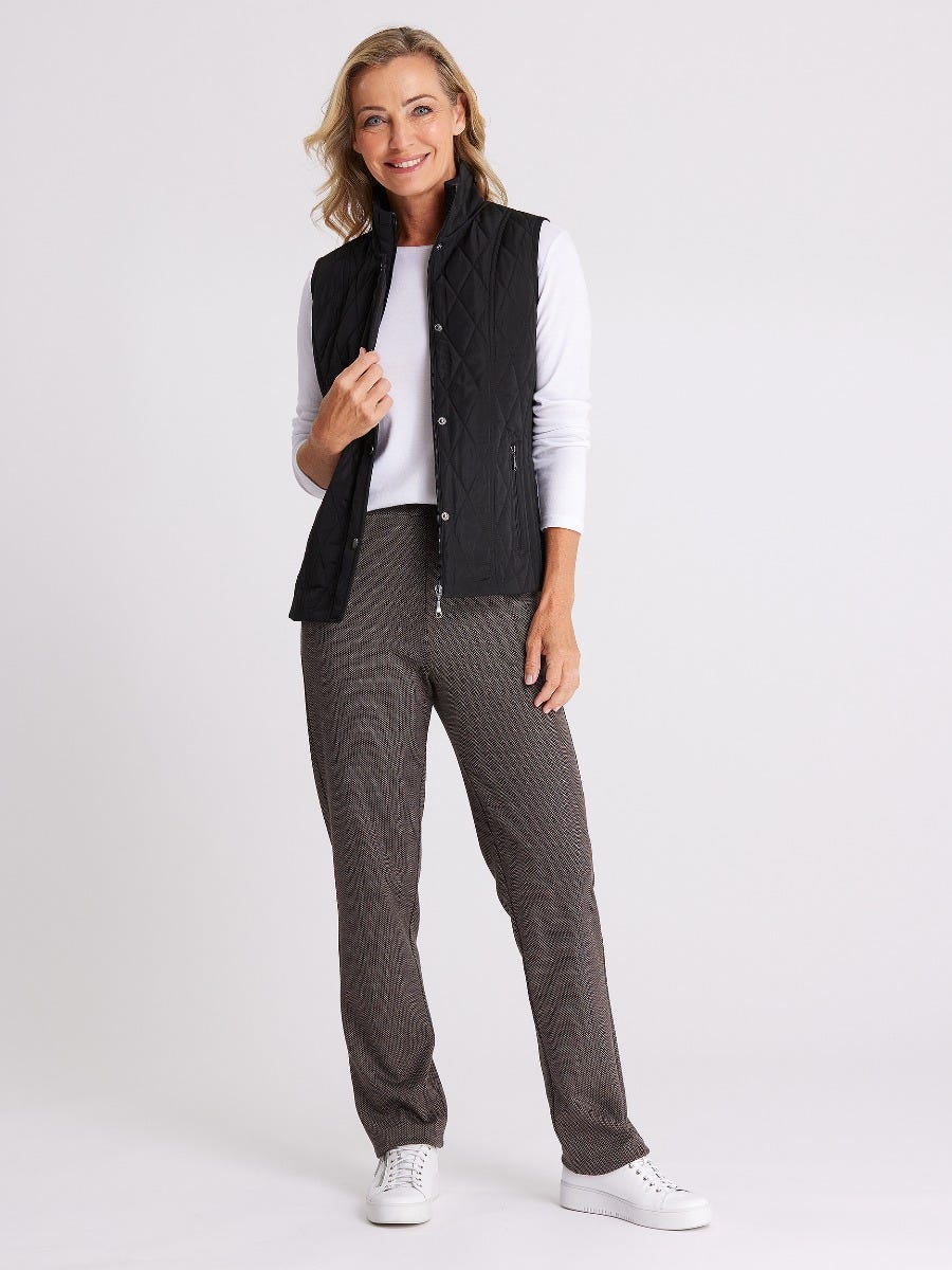 Ladies black hot sale quilted vest